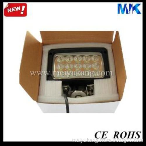 new design square car parts 45w 12v 24v 2300lm ip67 auto led car light